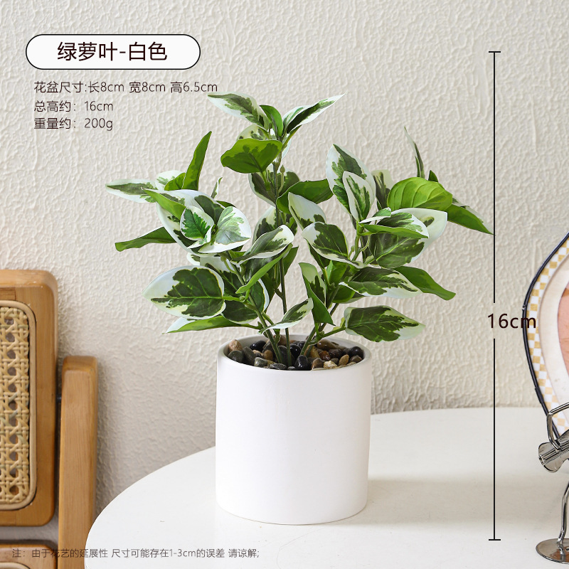 Oficina de escritorio de imitación de plantas verdes suculentas macetas interiores cerámicas adornos en plantas biónicas falsas flores bonsai