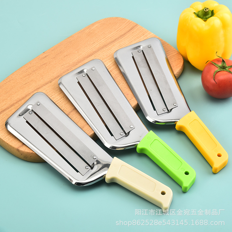 Stainless steel peeler double blade Planer multi-function package vegetable Planer kitchen knife shredded sugarcane knife plastic handle slicing grater
