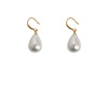 Earrings from pearl, cute resin, accessory, Japanese and Korean, simple and elegant design