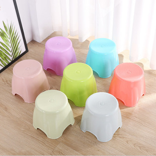 Plastic stool household bathroom bench children's thickened non-slip foot-stepping plastic stool adult bath low stool shoe changing stool