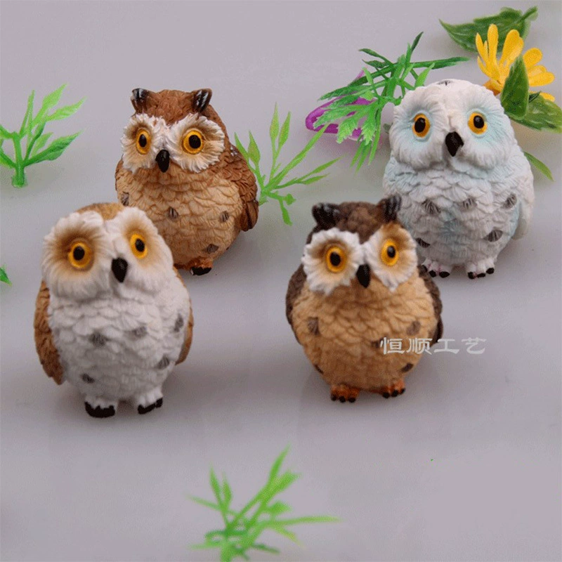 Мини-Сова Ремесла из смолы Садовый подключаемый микропейзаж из мха мясистые аксессуары для цветочных Горшков