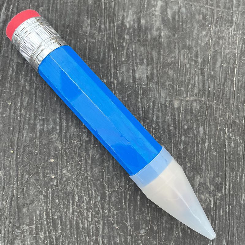 짧은 큰 연필 (파란색)