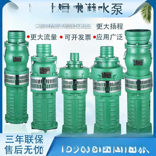 Shanghai Oil-Immersed Agricultural Irrigation High-Lift Three-Phase Submersible Pump Deep Well Water Pump National Standard Submersible Pump // Dropshipping