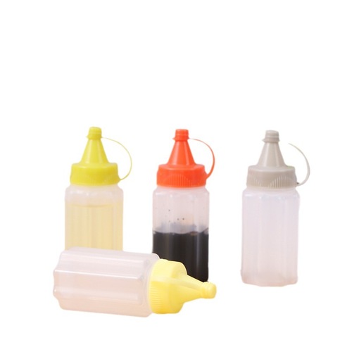 Seasoning box household transparent sauce squeeze bottle outdoor barbecue seasoning bottle kitchen seasoning jar PE plastic bottle