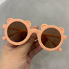 Children's sunglasses suitable for men and women girl's, cartoon matte fashionable glasses solar-powered, with little bears