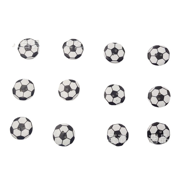 Bola colorida 20mm fondo blanco impreso botón esférico botón de madera múltiples botones esféricos 50 un paquete