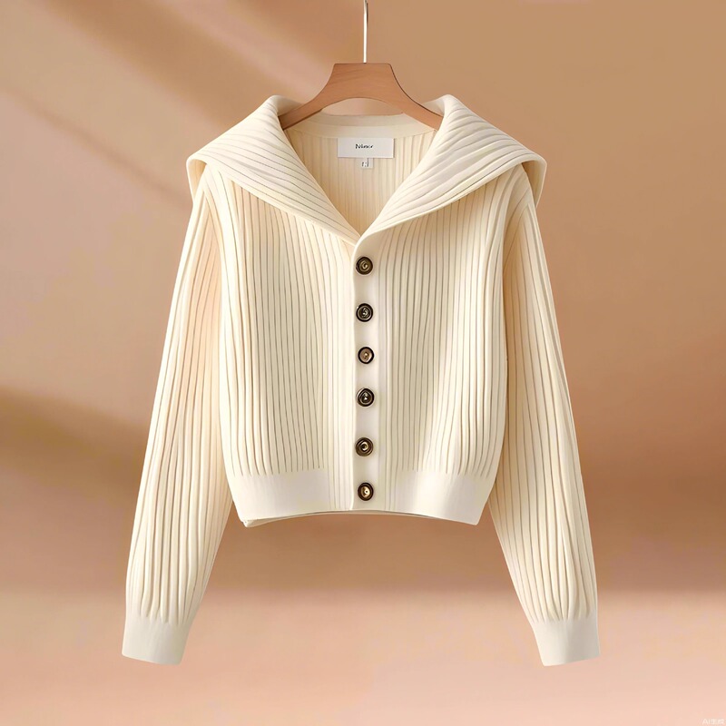 Fashion Retro Lazy Style High-end Sweater 2025 Spring and Autumn Explosions Small Slim Knitted Cardigan Women's Clothing Fashion Retro Lazy Style High-end Sweater 2025 Spring and Autumn Explosions Small Slim Knitted Cardigan Women's Clothing