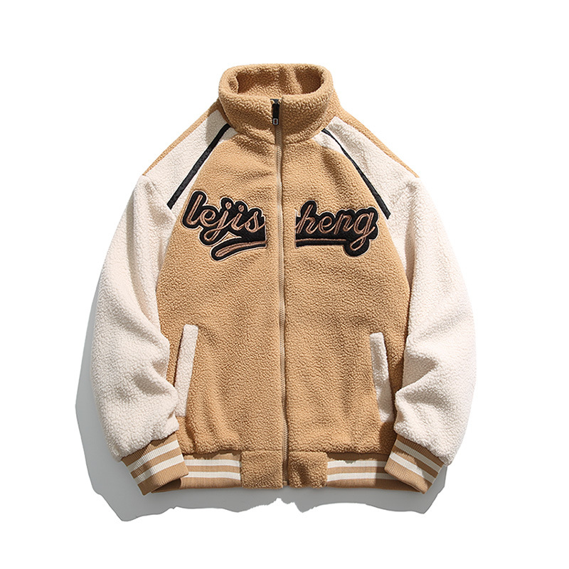 Men's Clothing Lambswool jacket for men in autumn and winter this year's new polar fleece thickened granular fleece fur jacket for men_voghion.com