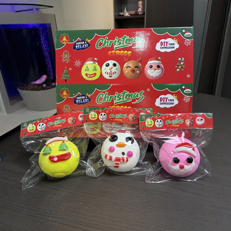 Christmas Stress-Relief Squishy Toy Slow Rebound DIY Cartoon Expression Stress-Relief Gadget Cross-Border Wholesale Ugly Monster