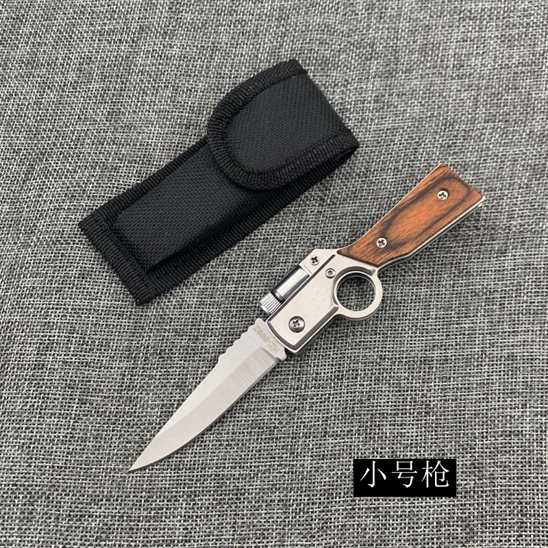 陽江屋外折り畳みナイフ携帯ナイフキャンプ防身フルーツナイフAK懐中電灯付き宅配戦術ナイフ|undefined