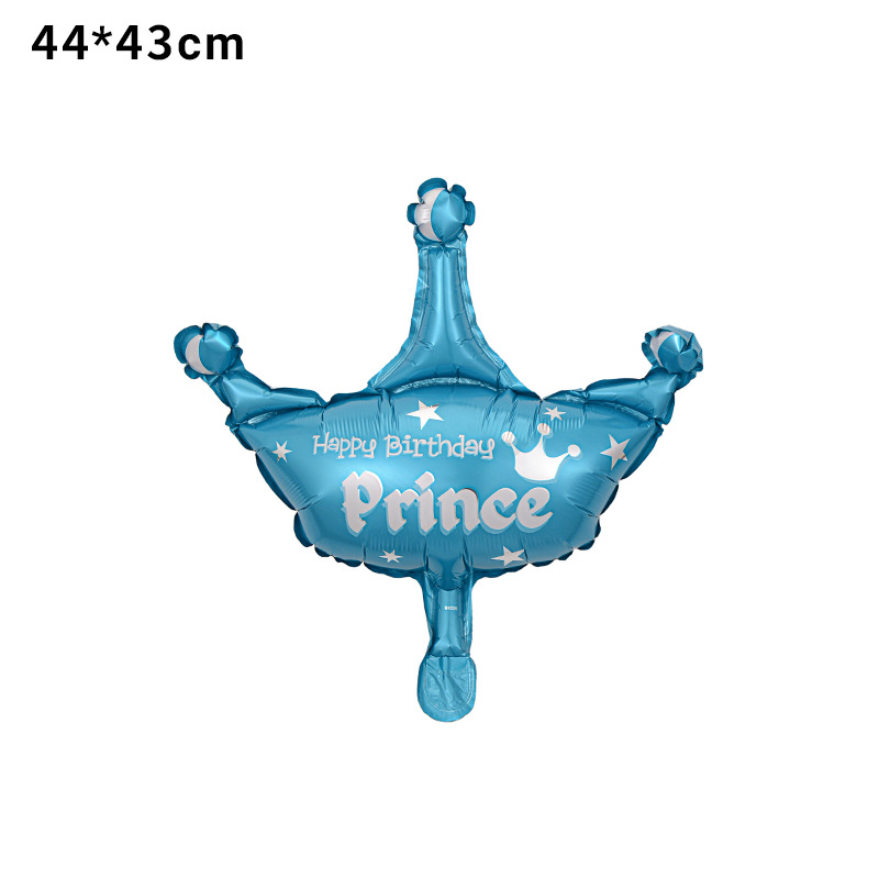 Mini globo de película de aluminio de corona dorada transfronteriza pequeño globo de corona de oro rosa fiesta de cumpleaños decoración de boda