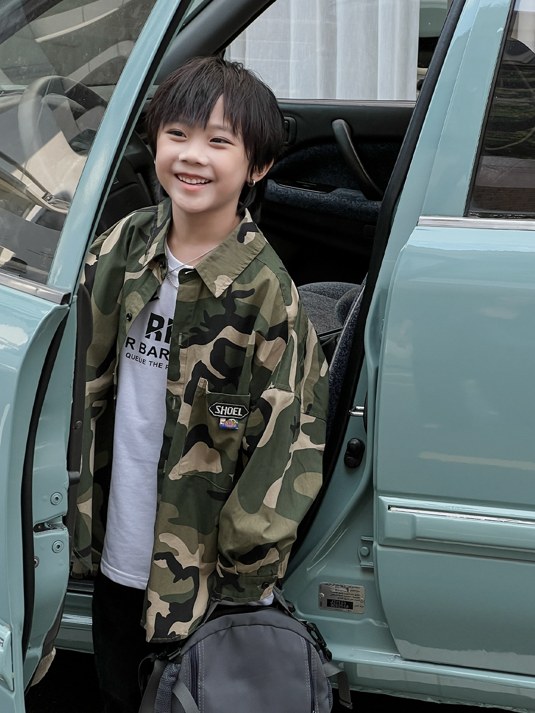 Spring Children's Trendy Cool Boys' Camouflage Jacket Korean Version New Stylish Versatile Children's Thin Top