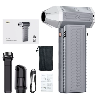 Car Vacuum Cleaner Suction and Blowing Integrated Dual-purpose Wireless Mini Vacuum Cleaner Car Household Electric Dust Blower Large Suction (Tozsoranlar) - silver-hurricane-dust-blower