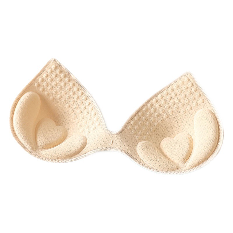Almohadilla de pecho de látex biónico delgada cerradura deportes traje de baño almohadilla envuelta en el pecho molde empuje hacia arriba Junta insertar almohadilla de ropa interior de una pieza