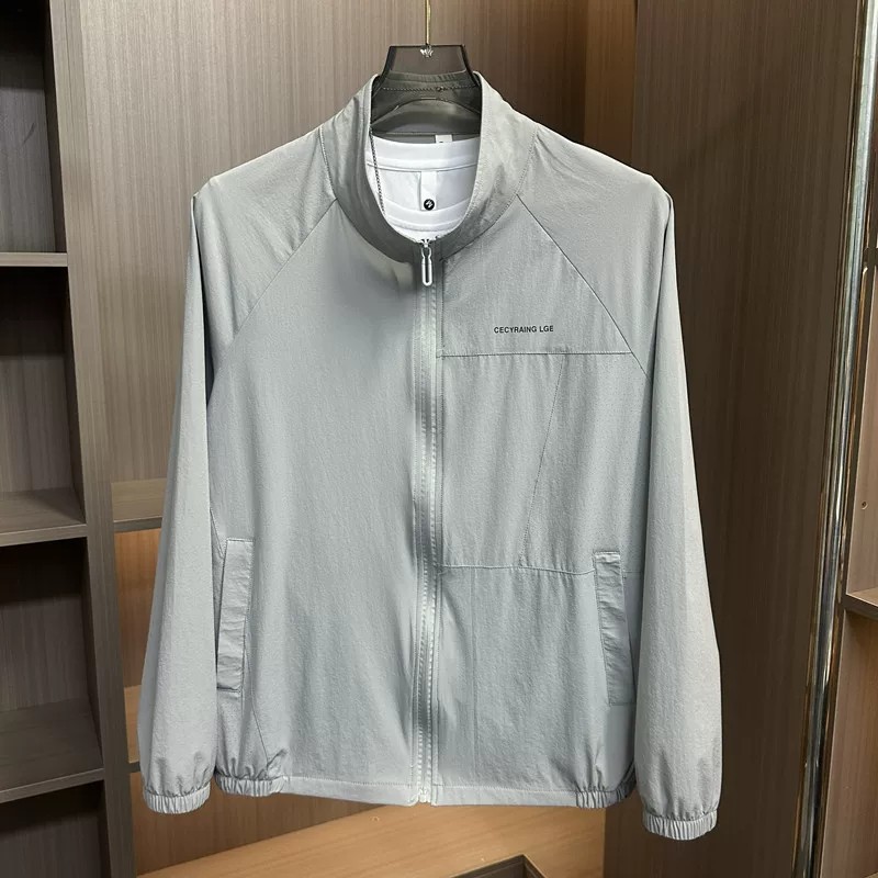 2026 Summer New Lightweight Sun Protection Jacket for Men, Outdoor Casual Breathable Stand Collar Skin Shirt Top/Outerwear