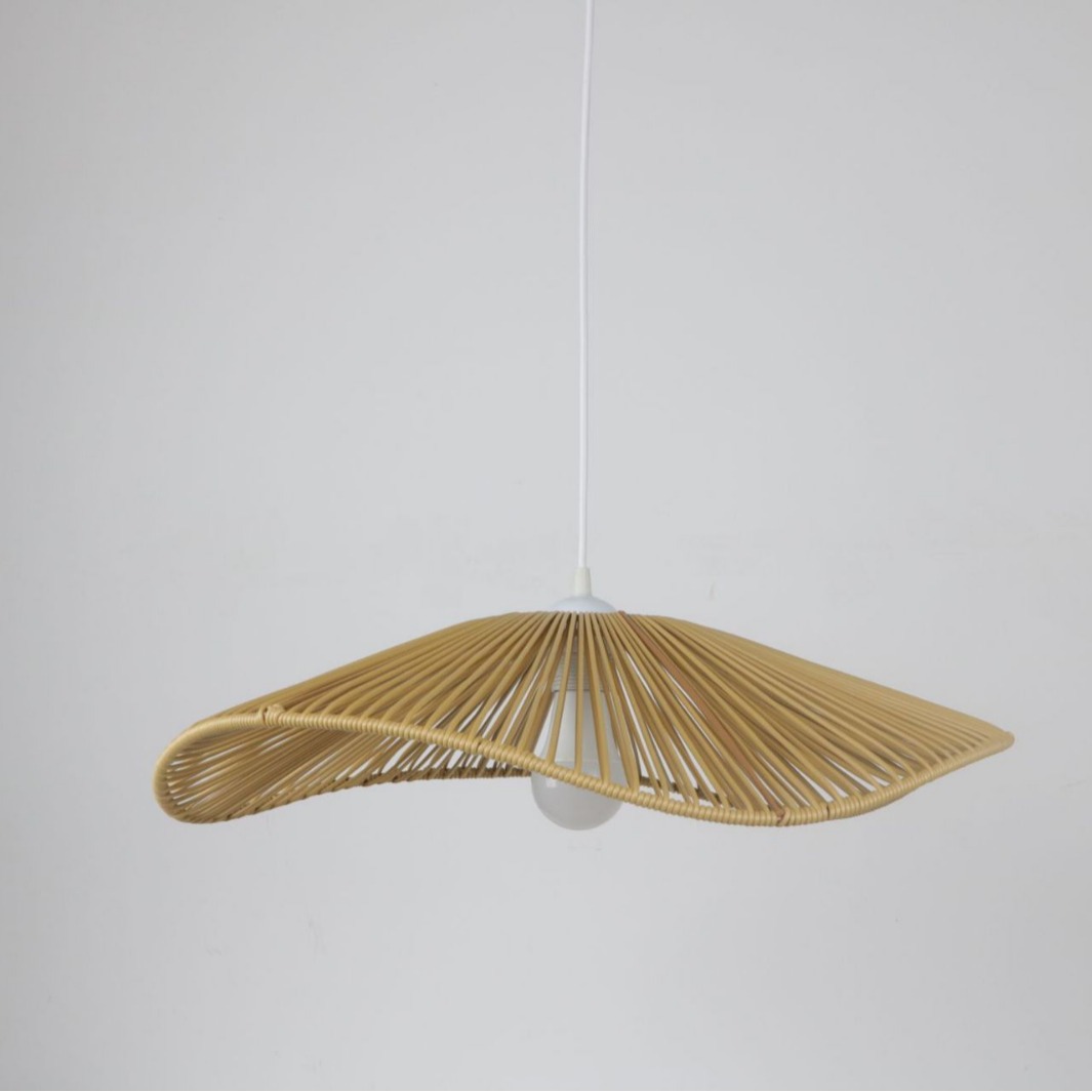 Lámpara de restaurante de ovejas de madera arte nórdico sombrero de paja lámpara de bar protección ocular de espectro completo lámpara de atmósfera retro zen simple