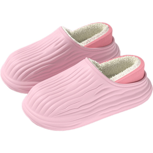 Cotton slippers, women's waterproof bag and new autumn and winter indoor home cotton slippers, warm confinement shoes, couples cotton slippers, men