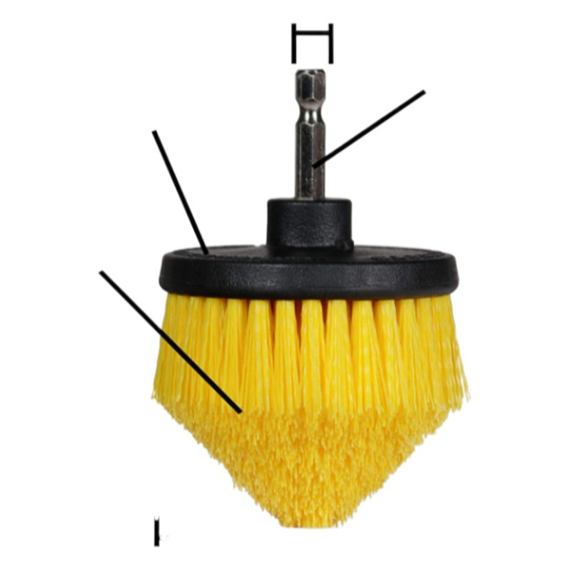 Set de cepillos para taladro, limpieza de llantas y autos
