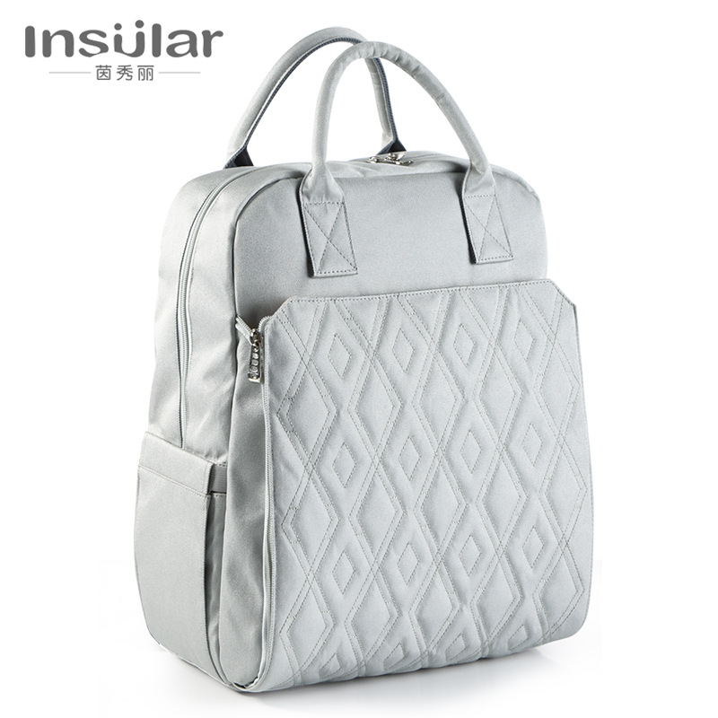 Mochila impermeable de gran capacidad para madres, con compartimento para botellas de aislamiento, ideal para uso exterior y viajes.