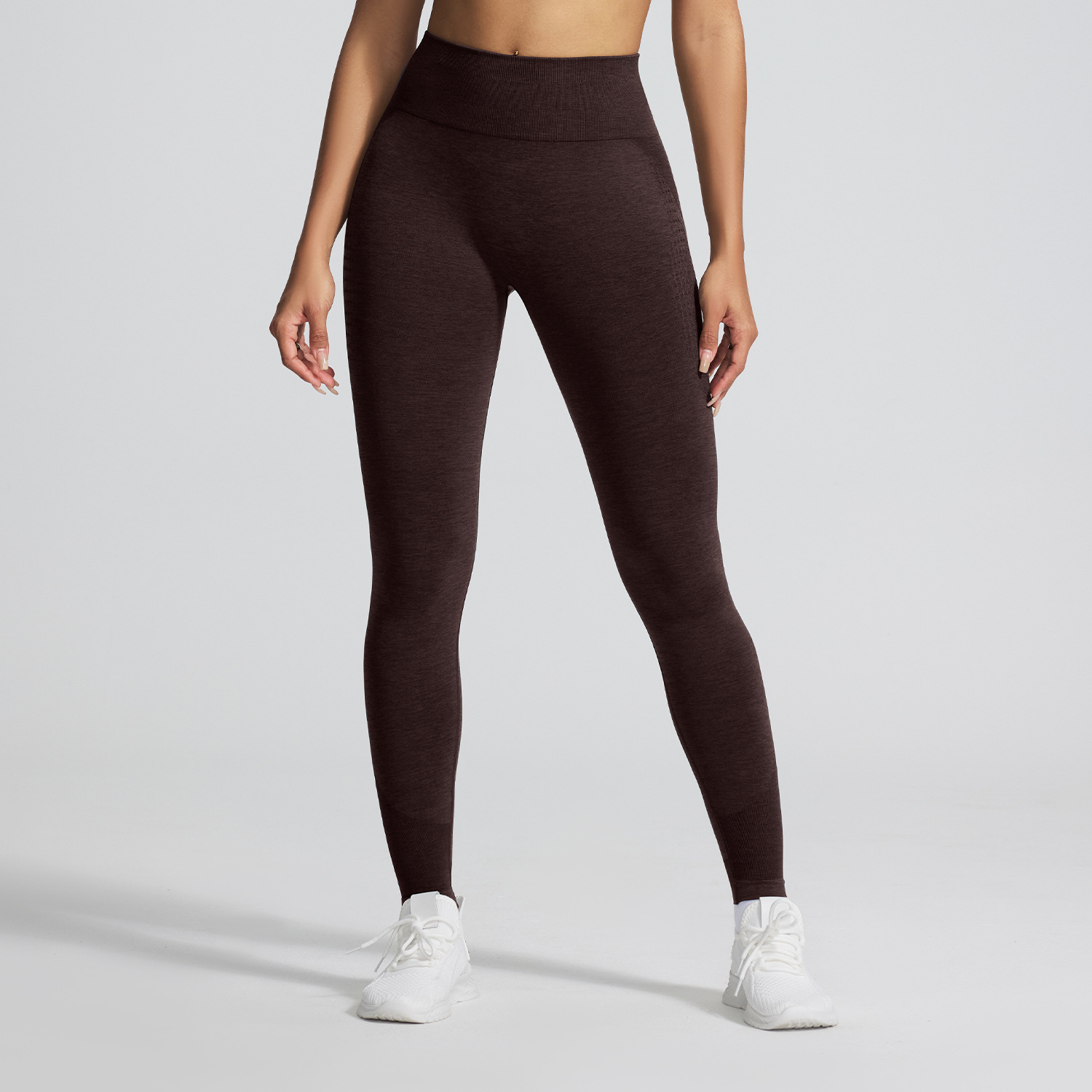 Amazonas catiónico ultra suave sensación sin pellizco de mujer apretado caderas de belleza Jacquard nueve pantalones de gimnasio