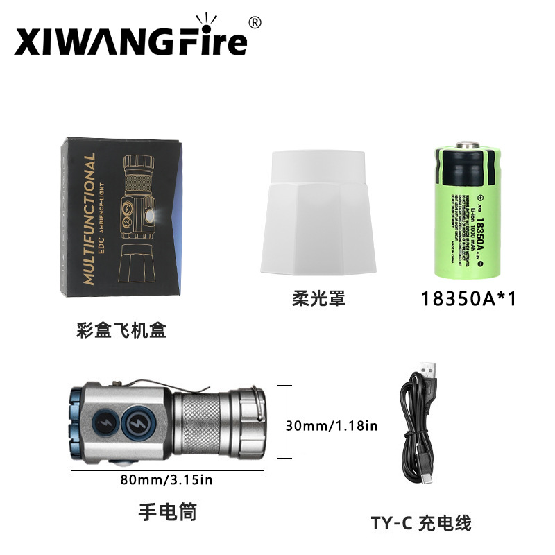 Nuevo monstruo transfronterizo de tres ojos super brillante linterna de luz mini portátil LED multifuncional camping luz magnética