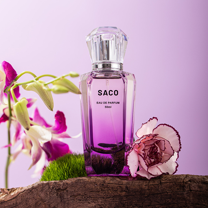 Nuevo producto SACO fragancia compañero de toda la vida rosa de medianoche fragancia para mujeres fresca, fragancia natural duradera, fragancia ligera, un cabello