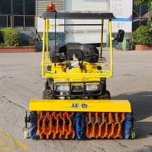 全封闭驾驶式扫雪车沙滩四轮燃油扫雪机道路清雪除雪抛雪机