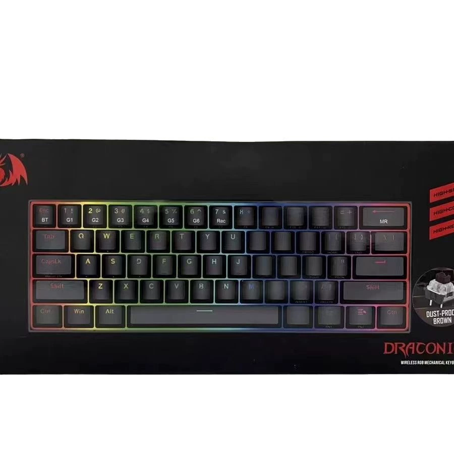 Клавиатура механическая Redragon Red Dragon K552 RGB игровая, игра Eat chicken lol, проводная зелёная shaft
