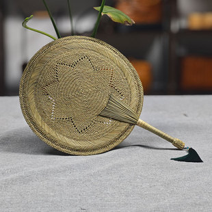 Hand-Woven Cattail Fan, Bamboo Fan, Summer Banana Fan, Hand-Cranked Mosquito Repellent Fan, Bamboo Art Fan, Straw Fan