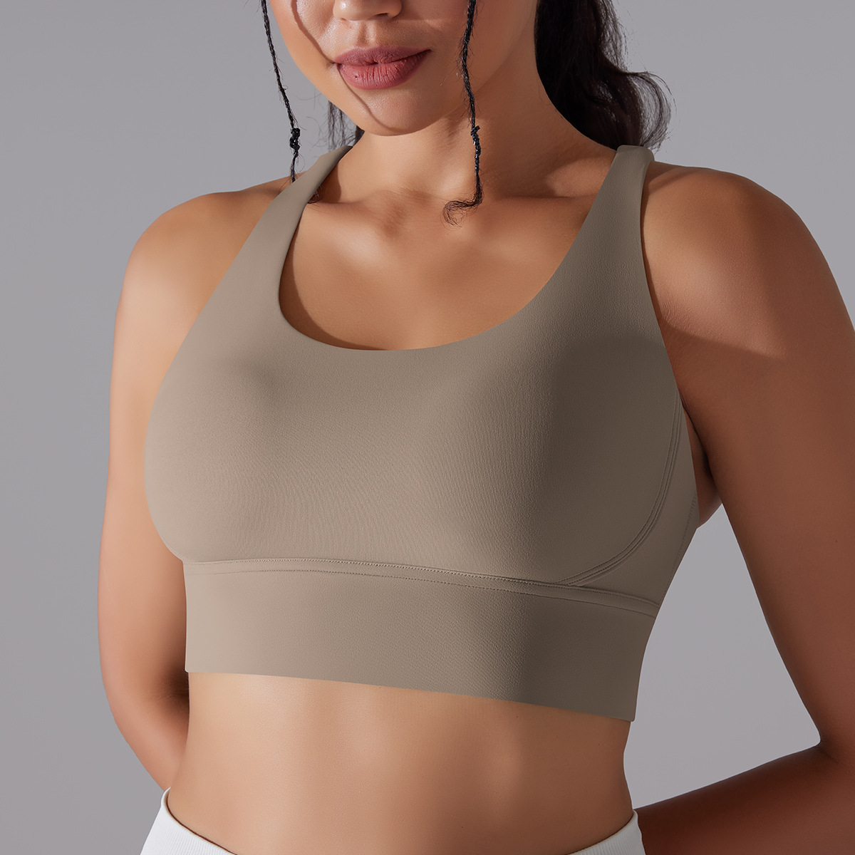 127g Weight Sleeveless Sleeve Length Nylon, Spandex Fabric Type Short Top Length Halter Crisscross Tank Tops Type Fitness, Yoga Occasion U Neck Neckline Solid Color Pattern Sports Style Sports Solid Color Nylon Spandex U Neck Active Tops Halter Crisscross Tank 96