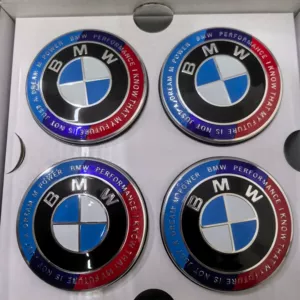 BMW asma təkər mərkəzi qapağı 50 illik yubiley məhdud buraxılış loqosu modifikasiyası