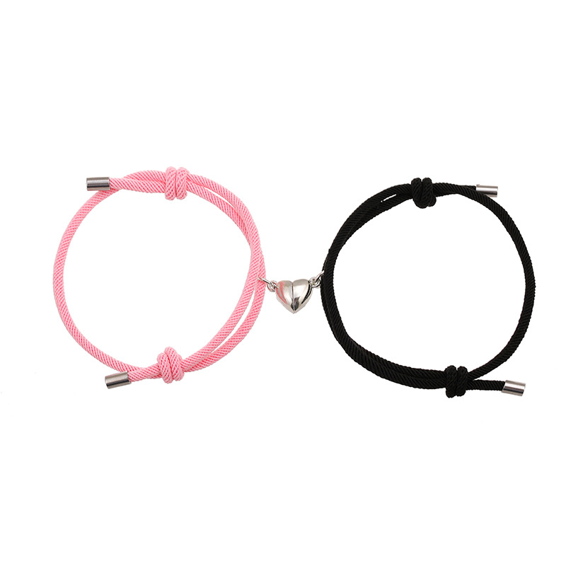 Alloy Heart Magnets Attract Simple Couple Bracelets A Pair Jewelry Wholesale Nihaojewelry display picture 9