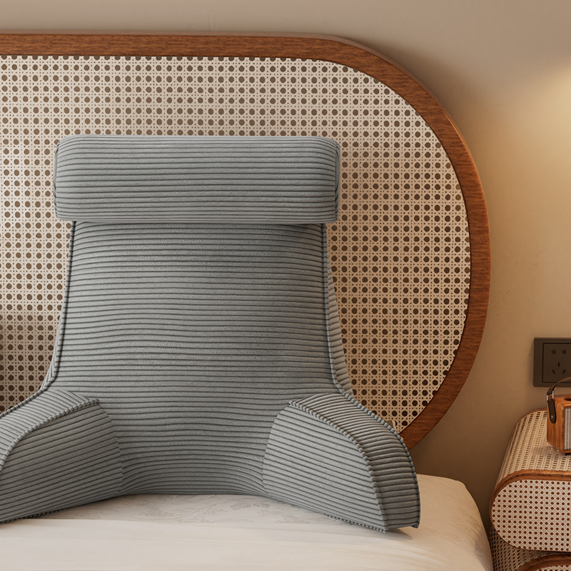 요추베개쿠션-코듀로이-라이트그레이