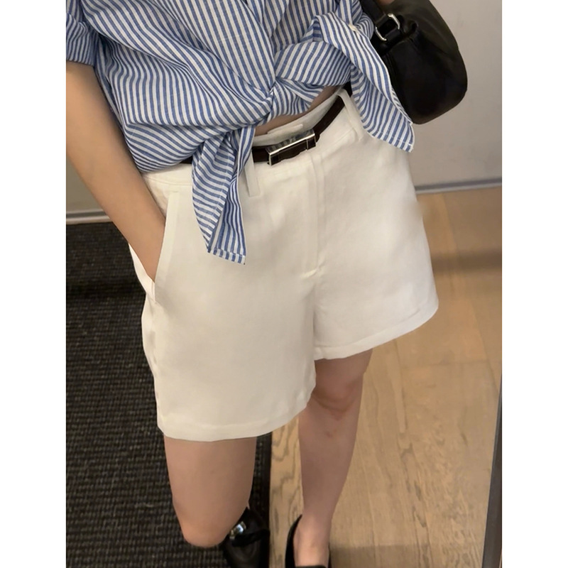 Mmc Korean-Style High-Waisted Suit Shorts for Women, Summer, Straight-Leg, Slimming, Versatile Wide-Leg Casual Pants 62X22155 Mmc Korean-Style High-Waisted Suit Shorts for Women, Summer, Straight-Leg, Slimming, Versatile Wide-Leg Casual Pants 62X22155