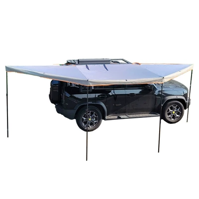180-Degree Car Side Canopy Cross-Border Suv Vehicle-Mounted Aluminum Alloy Oxford Cloth Camping Tent Mobile Rainproof Sunshade (Avtomobil yan çətirləri) - light-gray-r200cm