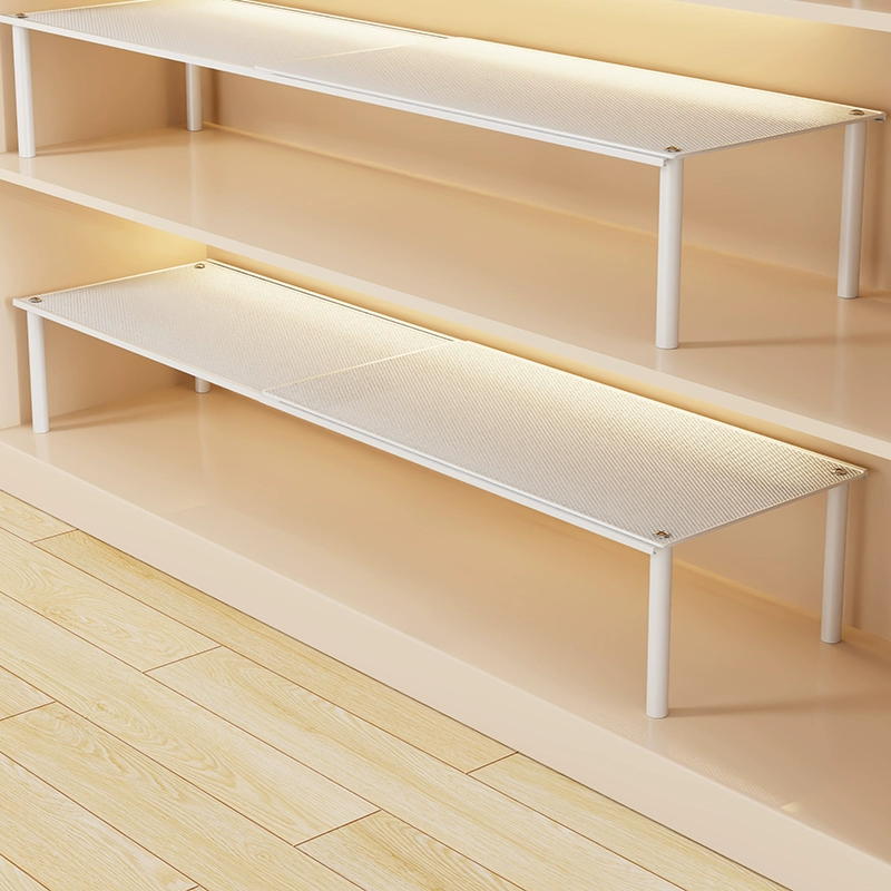 Шкафы для обуви Многослойные перегородки Шкаф выдвижной обуви для хранения артефакт Двухслойная подставка для обуви для обуви в шкафу