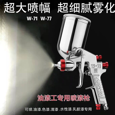 Taiwan Lacquer Doctor W-71/W77 Dual-nozzle Paint Spray Gun High Atomization for Furniture, Woodwork, and Automotive Painting