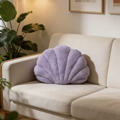 Oyuncaq yastıqlar: Plush Shell-Shaped Pillow for - cloud-velvet-shell-purple-4025-small-size