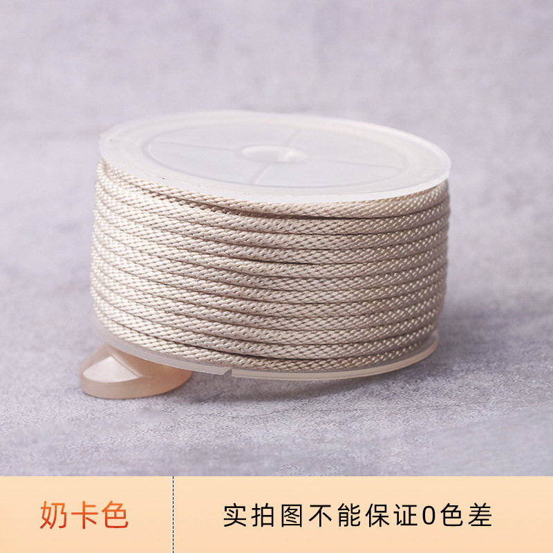Cordón de maíz de 3mm tejido a mano pulsera collar colgante cordón de joyería grueso oro corda de brazalete resistente al por mayor