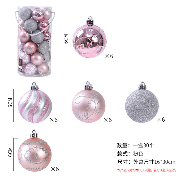 Transfronterizo Amazon para Navidad bola de decoración galvanizada personalizada bola pintada Navidad sensación de decoración colgante