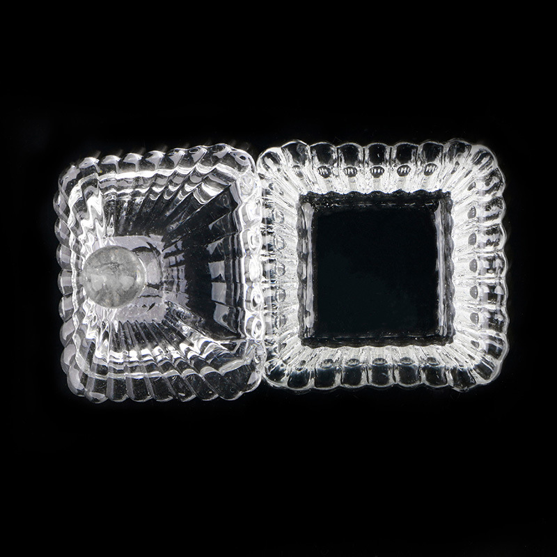 Nueva copa de cristal de manicura con tapa de forma especial taza de lavado de pluma Cristal líquido manicura taza octogonal