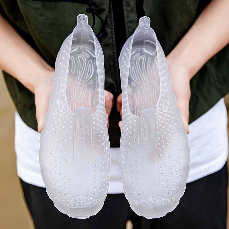 White Transparent Beach Shoes for Men, Anti-Slip, Anti-Cut Diving Shoes, Couple's Clogs, Parent-Child Swimming Shoes White Transparent Beach Shoes for Men, Anti-Slip, Anti-Cut Diving Shoes, Couple's Clogs, Parent-Child Swimming Shoes