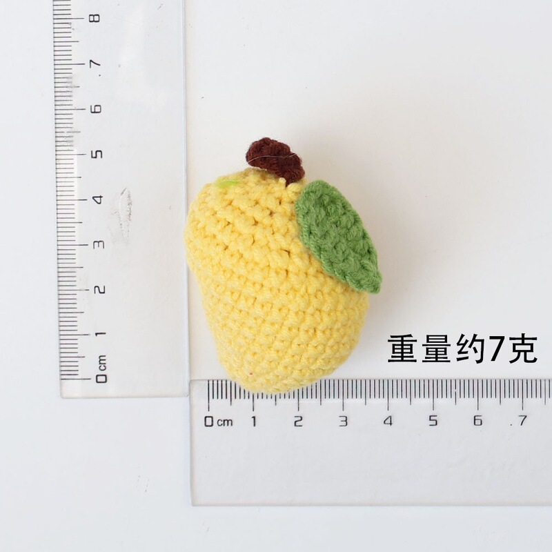 成品手工挂件柿子花生苹果草莓桃子梨钥匙扣毛线向日葵针织品批发|undefined
