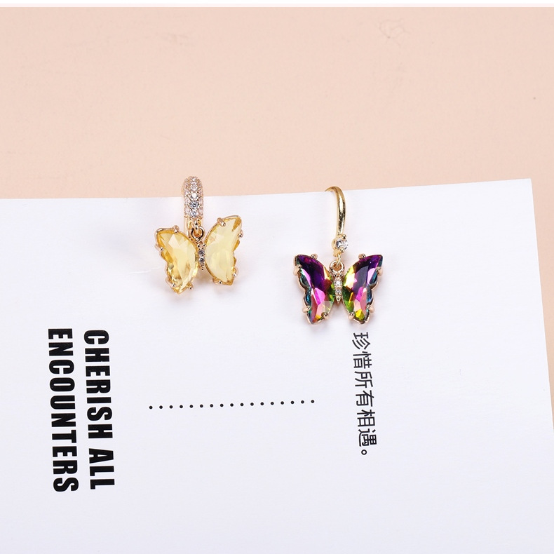 All Seasons Season 20 PCS/Package 15 * 19mm Copper Glass Butterfly Pendant