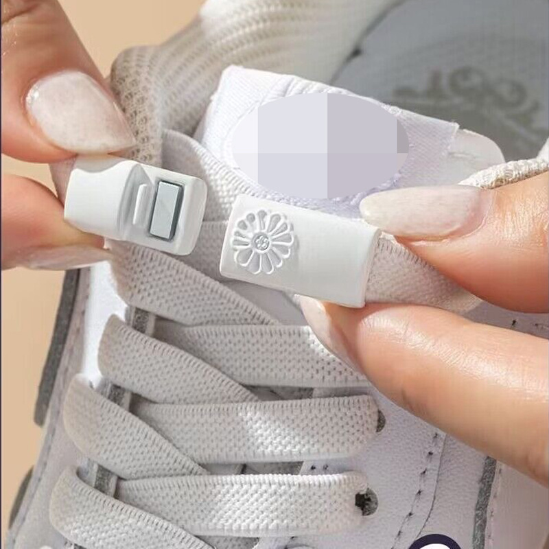 No-Tie Buckle Shoelaces for Lazy People, Elastic Elastic Rope, Flat Sports, Men's and Women'S, Kidsren's No-Tie Fixing Artifact