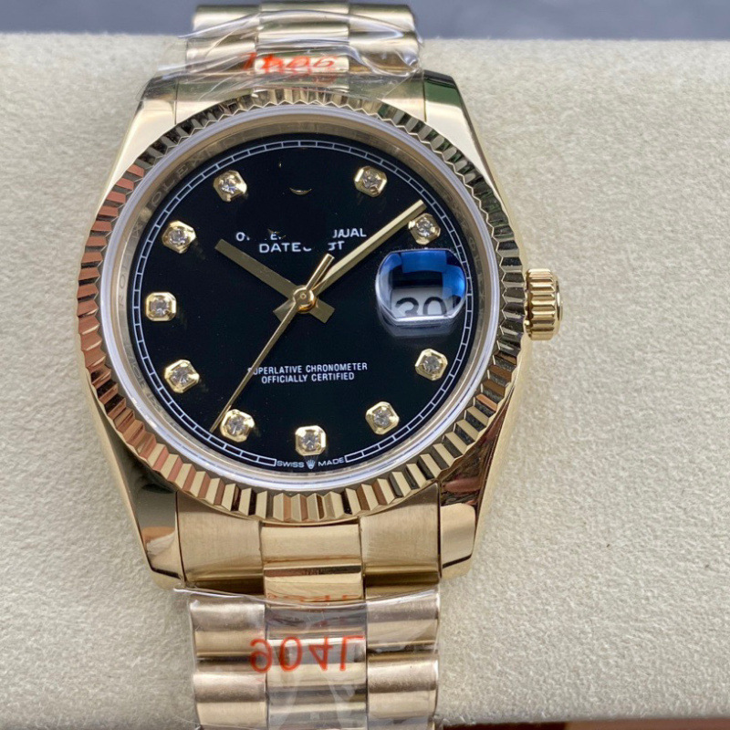 Aliexpress Lao's Oyster Perpetual Datejust Women's Watch 36mm Dial Diamond Fully Automatic Mechanical Watch Wholesale