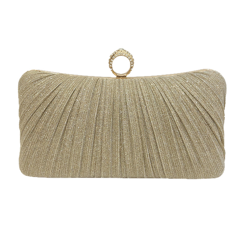 New Evening Bag Pleated Clutch Party Bag New Chinese Style Banquet Bag Women's Crossbody Pleated Gown Cheongsam Bag - Thumbnail 5