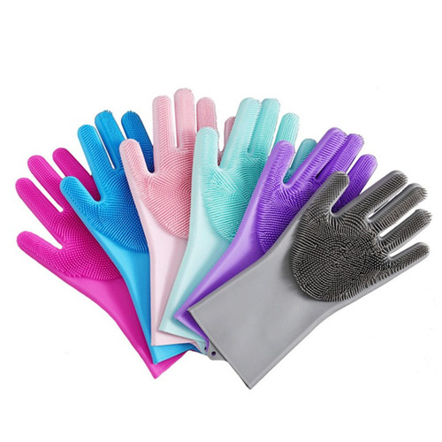Multifunctional cleaning gloves, pet silicone massage bathing hair removal brush, dog and cat bathing gloves, anti-scratch and bite