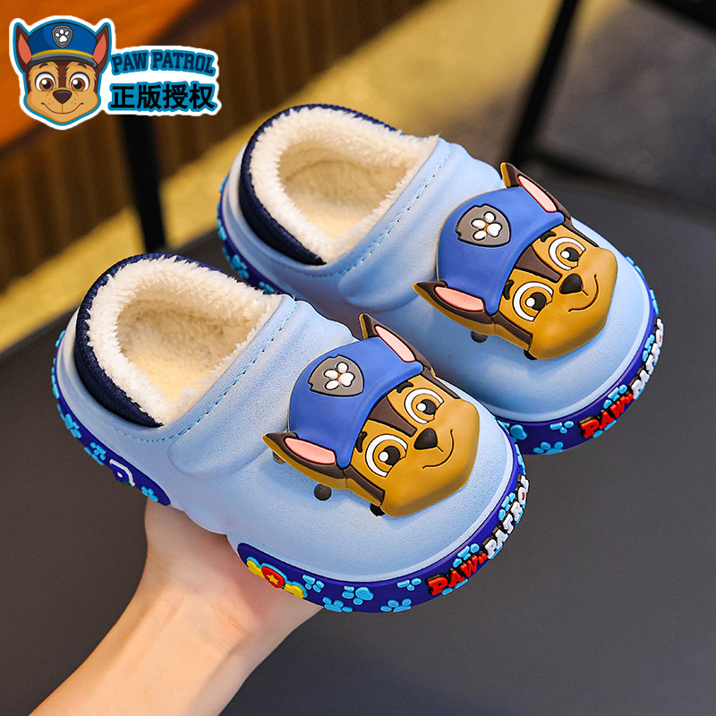 Zapatillas de algodón para niños de invierno, zapatillas de algodón para niños y niñas, zapatillas de algodón para niños impermeables y cálidas.