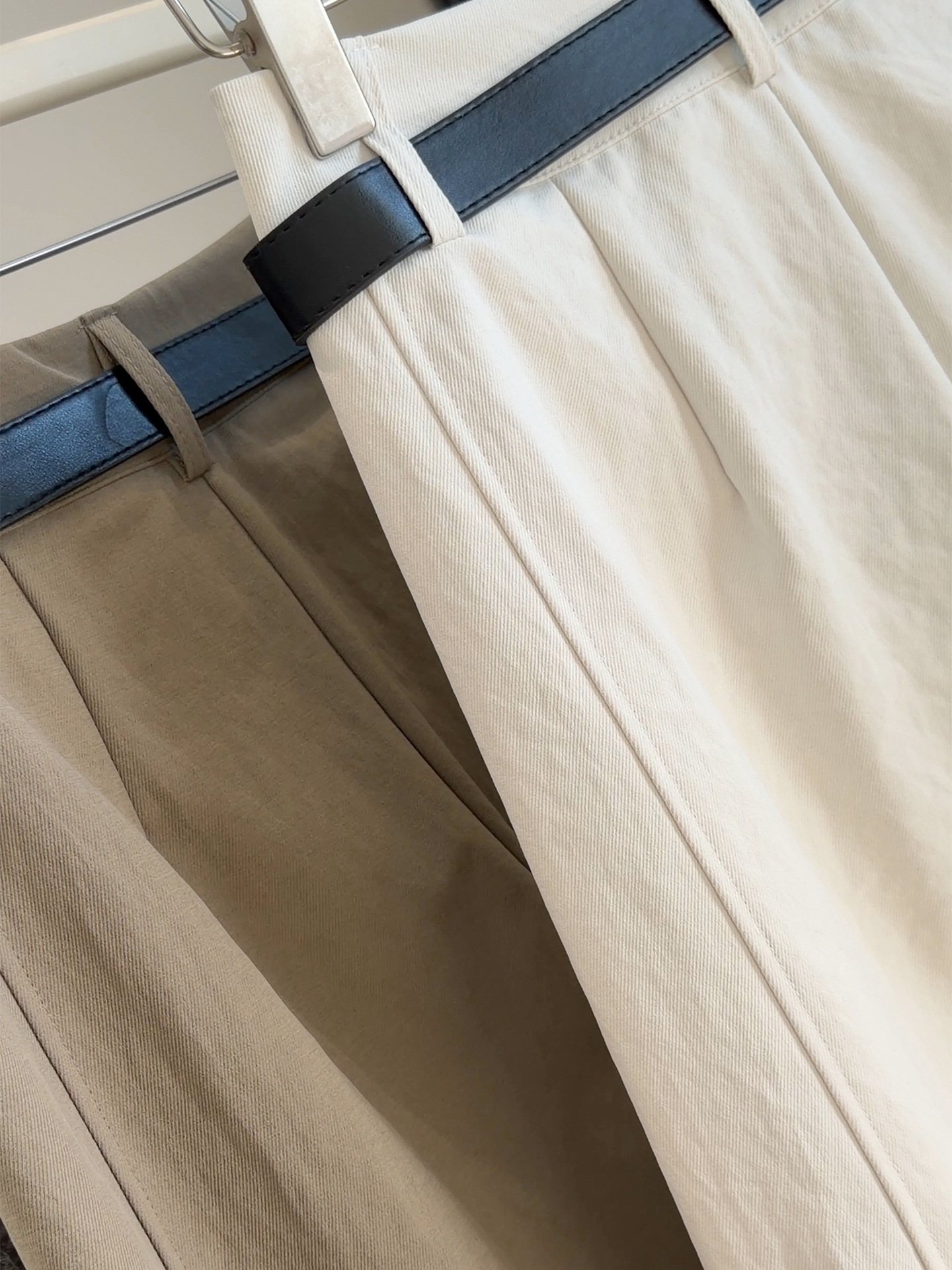 Quần culottes nữ ống rộng cạp cao dáng suông — màu đen chi tiết 8